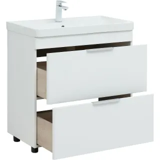 Тумба под раковину Aquanet Ирис New 310153 70 см белый глянец